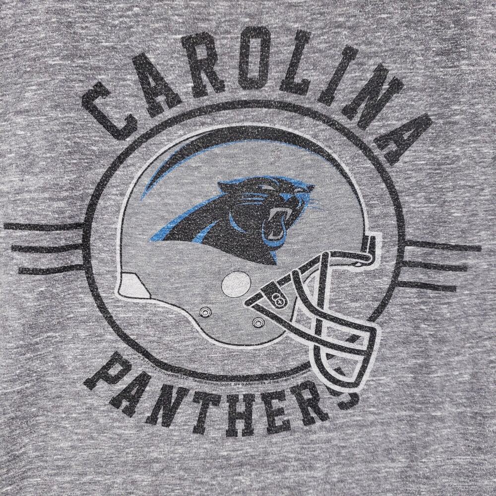 Carolina Panthers T Shirt Boys Extra Large Heather Gray NFL Team Apparel Tee - Picture 3 of 5